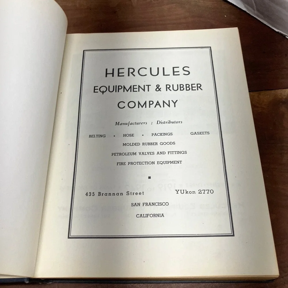 Hercules Equipment & Rubber Co. Catalog Industrial Products 1942 San Francisco
